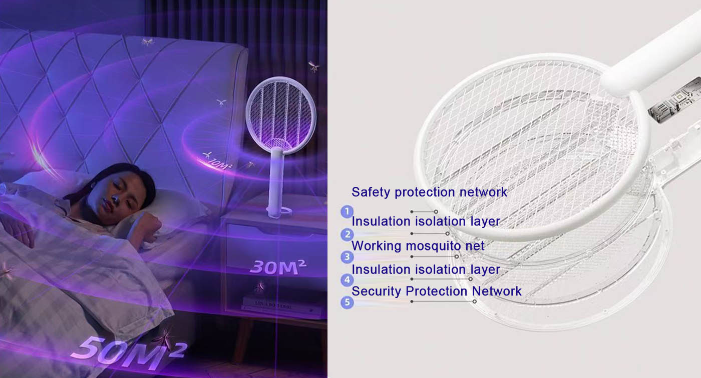 Electric mosquito swatter for mosquito control