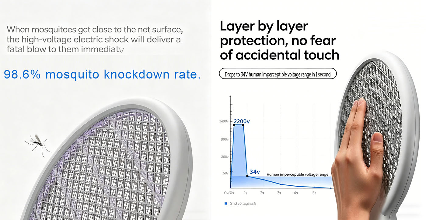 Electric mosquito swatter