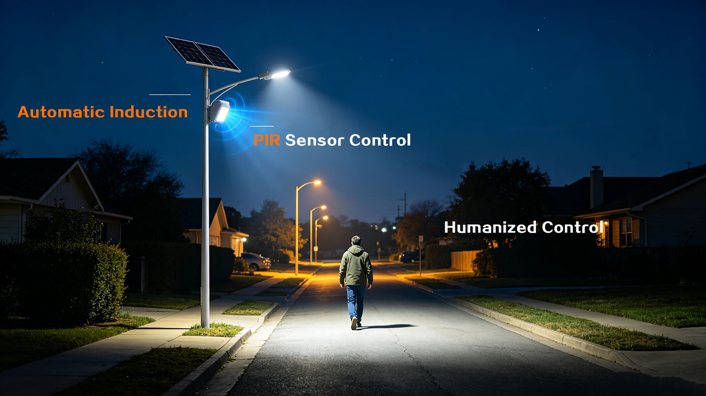 How does the Solar Lights PIR sensor detect human motion