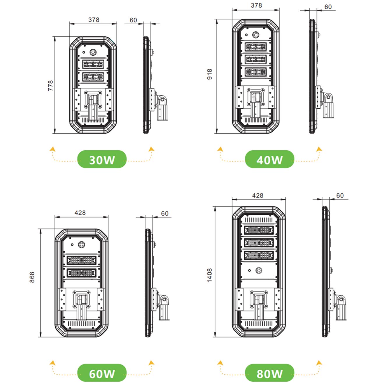 40W All In One Solar Street Light