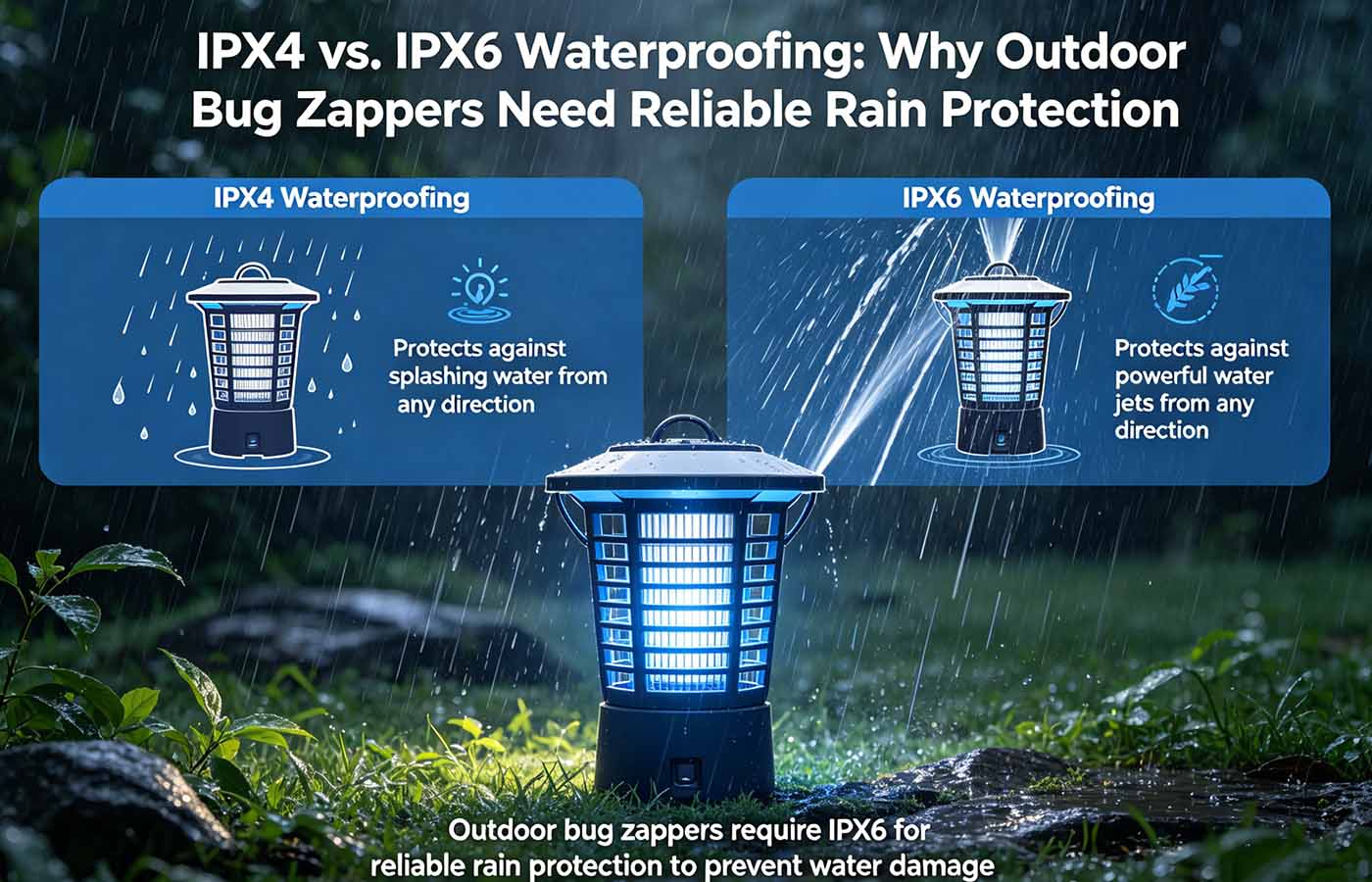 Outdoor bug zappers contain UV light tubes Outdoor bug zappers contain UV light tubes
