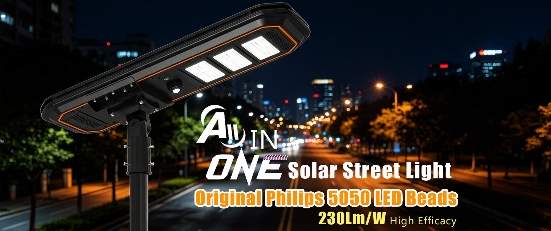 Intelligent Outdoor Aluminium Charge Controller 60w Solar Street Light
