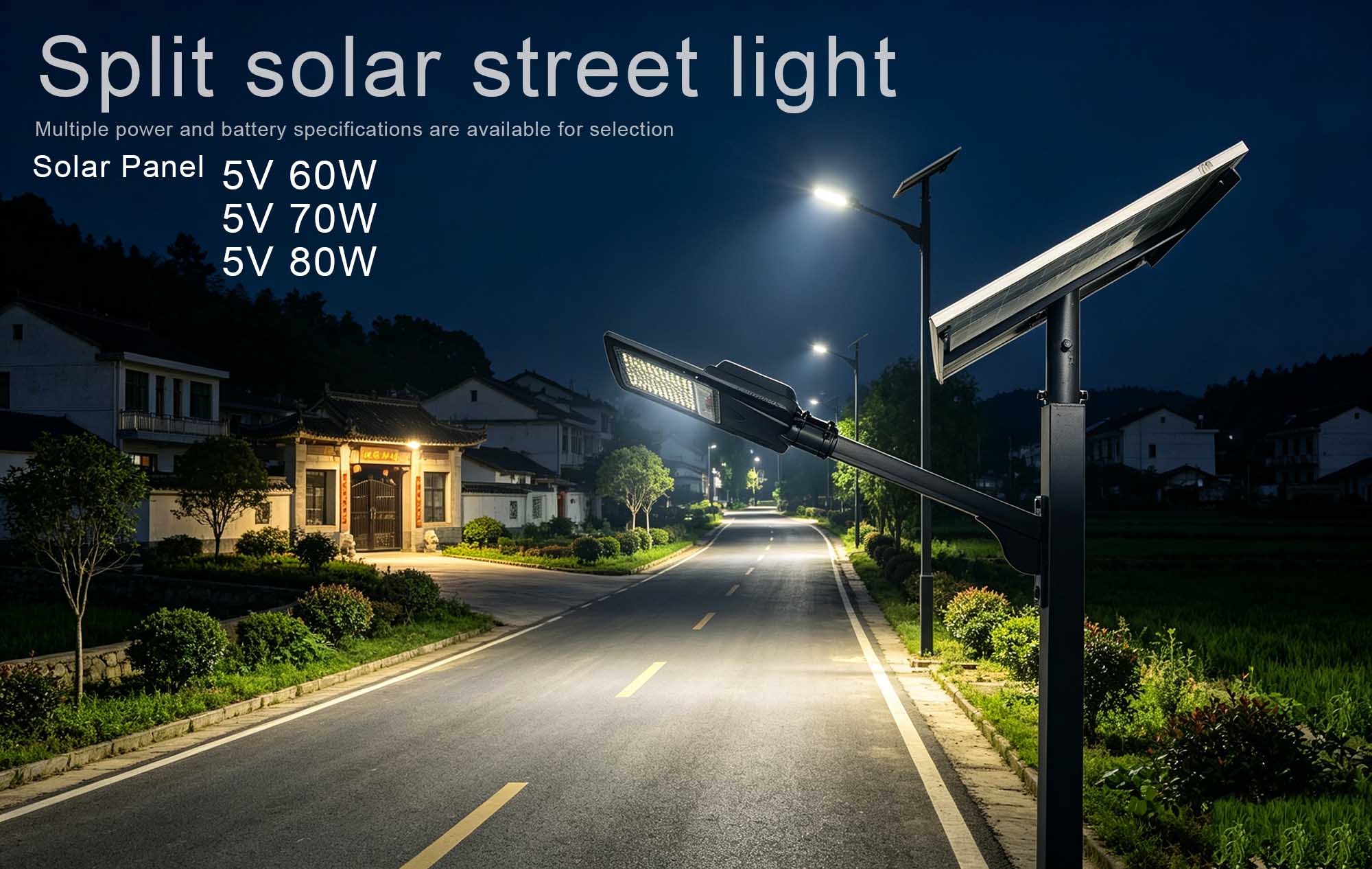 Split solar street light Split solar street light