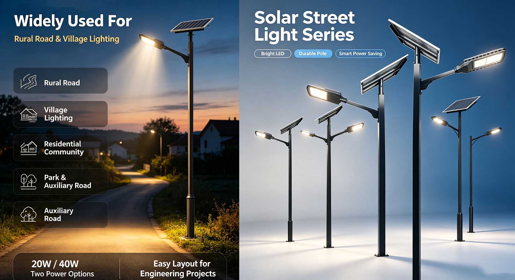 Outdoor Solar Street Lamp for Village Road Outdoor Solar Street Lamp for Village Road