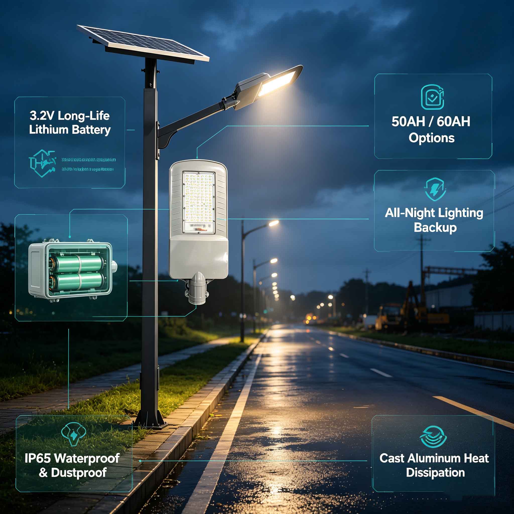 Split Solar LED Street Light