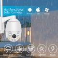 WiFi Solar Powered 1080P Battery IP PTZ Security Dome Camera Wireless Outdoor CCTV Camera