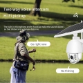 WiFi Solar Powered 1080P Battery IP PTZ Security Dome Camera Wireless Outdoor CCTV Camera