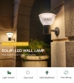 Outdoor Solar LED Wall Light IP65 Waterproof Solar Wall Light for Garden Courtyard  Light Living Room 48V Magnetic Track