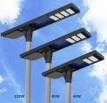 Manufacturer Integrated LED Solar Street Light 60W 80W 120W Cheap Price Self Cleaning Garden Lamps 80W
