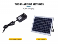 Wholesale Energy Saving Large Capacity Battery 10 Inch Portable Rechargeable Solar Charging With Panel Desk Table Fan