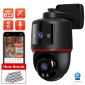 4MP 4G Dual Lens Intelligent Full Color Panoramic Camera IP66 Waterproof Smart Home Wireless WIFI Security CCTV Camera