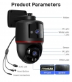 4MP 4G Dual Lens Intelligent Full Color Panoramic Camera IP66 Waterproof Smart Home Wireless WIFI Security CCTV Camera