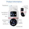 4MP 4G Dual Lens Intelligent Full Color Panoramic Camera IP66 Waterproof Smart Home Wireless WIFI Security CCTV Camera