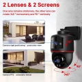 4MP 4G Dual Lens Intelligent Full Color Panoramic Camera IP66 Waterproof Smart Home Wireless WIFI Security CCTV Camera