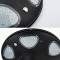 Outdoor Round Solar Street Light 50W  ufo Flood Light with Pole Aluminum 6000lumens with Battery for the Garden