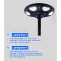 Outdoor Round Solar Street Light 50W  ufo Flood Light with Pole Aluminum 6000lumens with Battery for the Garden