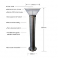 IP65 Waterproof Cast Aluminium Solar Bollard Garden Light 2 Years Warranty LED Source