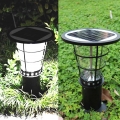 High Brightness LED Solar Bollard Garden Light Integrated Stainless Steel Source White Emitting IP65