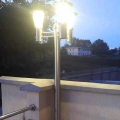 High Brightness LED Solar Bollard Garden Light Integrated Stainless Steel Source White Emitting IP65