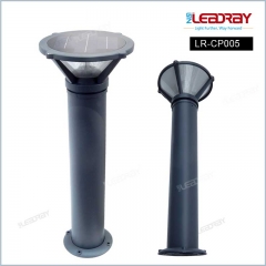 LED Solar Bollard Light IP65 Aluminum Glass Body Garden Lawn Solar Panel Battery Power ROHS Certified