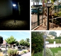 Garden Aluminium Automatic Solar Bollard Light Light Sensor Inbuilt Lithium Battery Glass Crystal Body