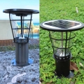 Waterproof Outdoor Pillar Lawn Post Gate Lights Led Solar Fence Garden Lamps