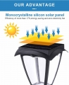 Aluminum Solar Wall Lights Garden Outdoor Waterproof Compound Fence LED Lamp for Home