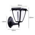 Aluminum Solar Wall Lights Garden Outdoor Waterproof Compound Fence LED Lamp for Home