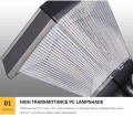 Outdoor Waterproof Wireless Solar Wall Lights Exterior Wall Mounted Wall Panels with Light