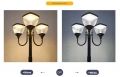 Park Yard Patio Pathway Waterproof High Post Light Pole Led Solar Garden Light
