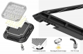 60w Durable High Efficient Pole Led Solar Street Light IP66 6500K Rader Sensor Solar Street Light