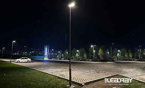 Leadray's 38w Led Solar Garden Lights Gets High Comment From Customers After Being Installed In Their Courtyard