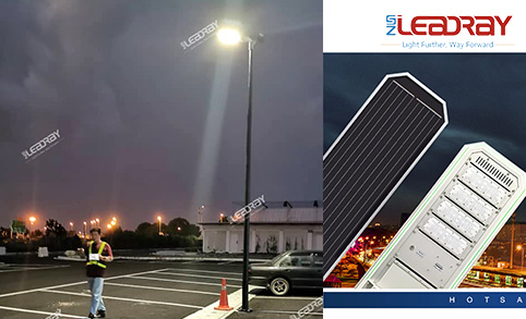 Leadray 80W outdoor commercial monocrystalline solar panel integrated all in one solar security street lights 80w for garden