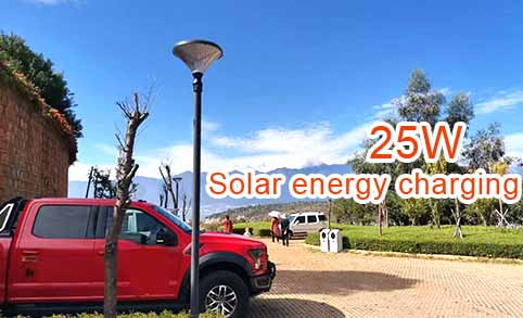 Solar-powered LED lights for scenic areas 25W park lighting