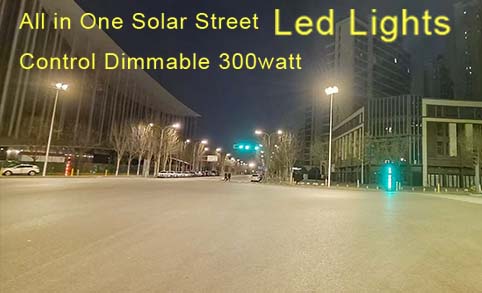 Implementation of 32 street lights LED energy-saving renovation project smart lighting 300watt