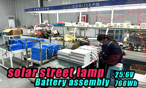 The manufacture of street lamps is sent to international transport by sea or air