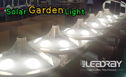 Leadray Outdoor waterproof UFO round LED solar street light solar sensor garden square light