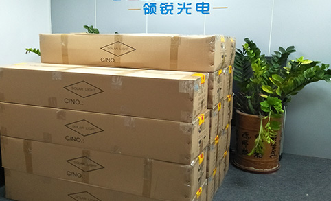 Leadray arrange the 14pcs 40W solar street lights's delivery to Panama!