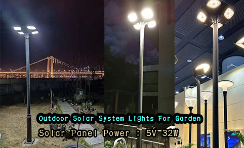 Economical Custom Design Daintily Light Outdoor Solar System Lights For Garden Decor Die-Casting Aluminum+PC