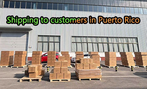 Delivery of custom-made solar street lights to Puerto Rico
