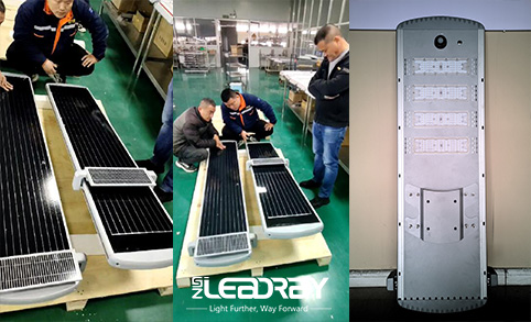 New Design 6000lm Integration Solar Street Light With Auto Cleaning System Robotic Cleaning All In One Solar Street