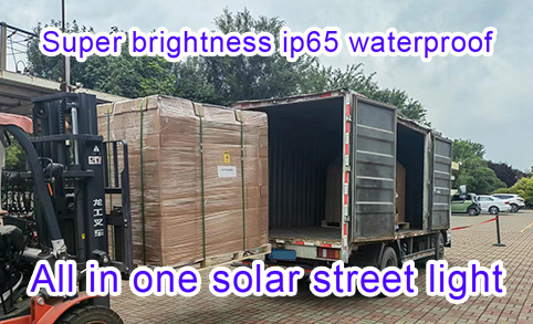 300PCS 100W All in One Led Solar Street Light Cheap Price Self Cleaning shipped to Bangladesh customers