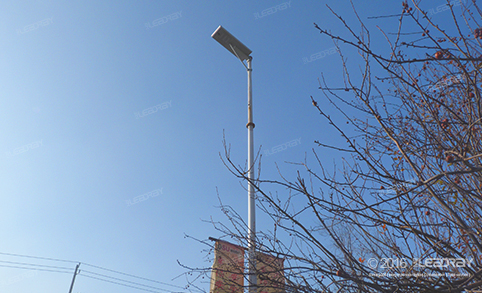 Leadray Headquarter Factory Replace All The Traditional Street Light With 50W All In One Street Light With Solar Panel In The Whole Industrial Zoon