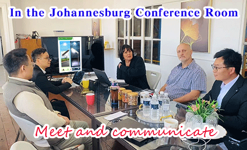 Cooperate and exchange technical solutions for street lamp products in the Johannesburg street lamp project