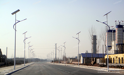 40W Semi-integrated Solar Street Light Installation Projects in Tiebei West Street